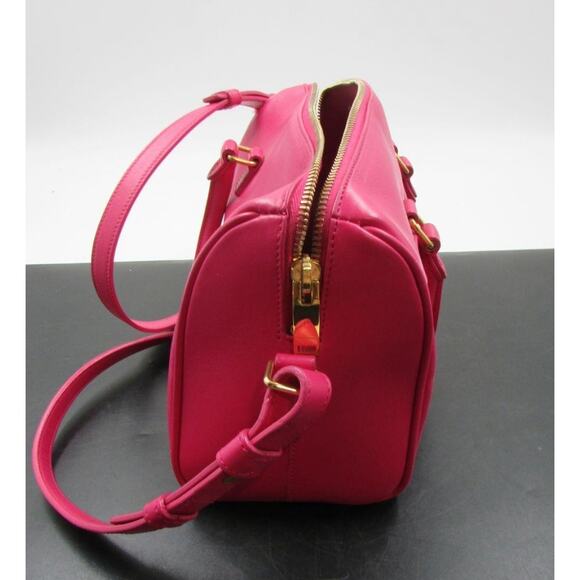 Authentic Yves Saint Laurent Pink Calfskin Leather Baby Duffle Crossbody